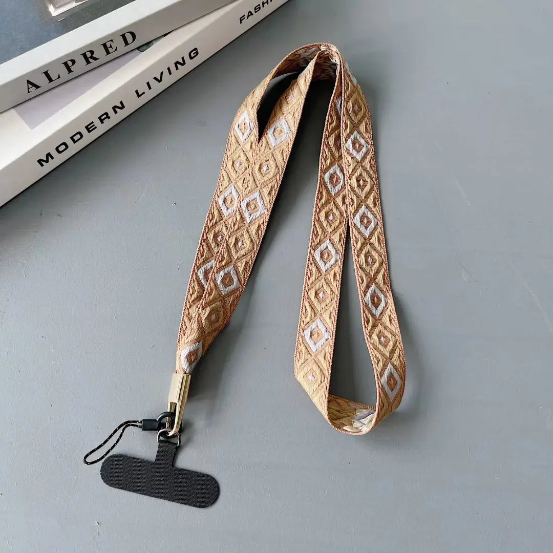 Cordon Téléphone Bandoulière Losange - Voyage Serein