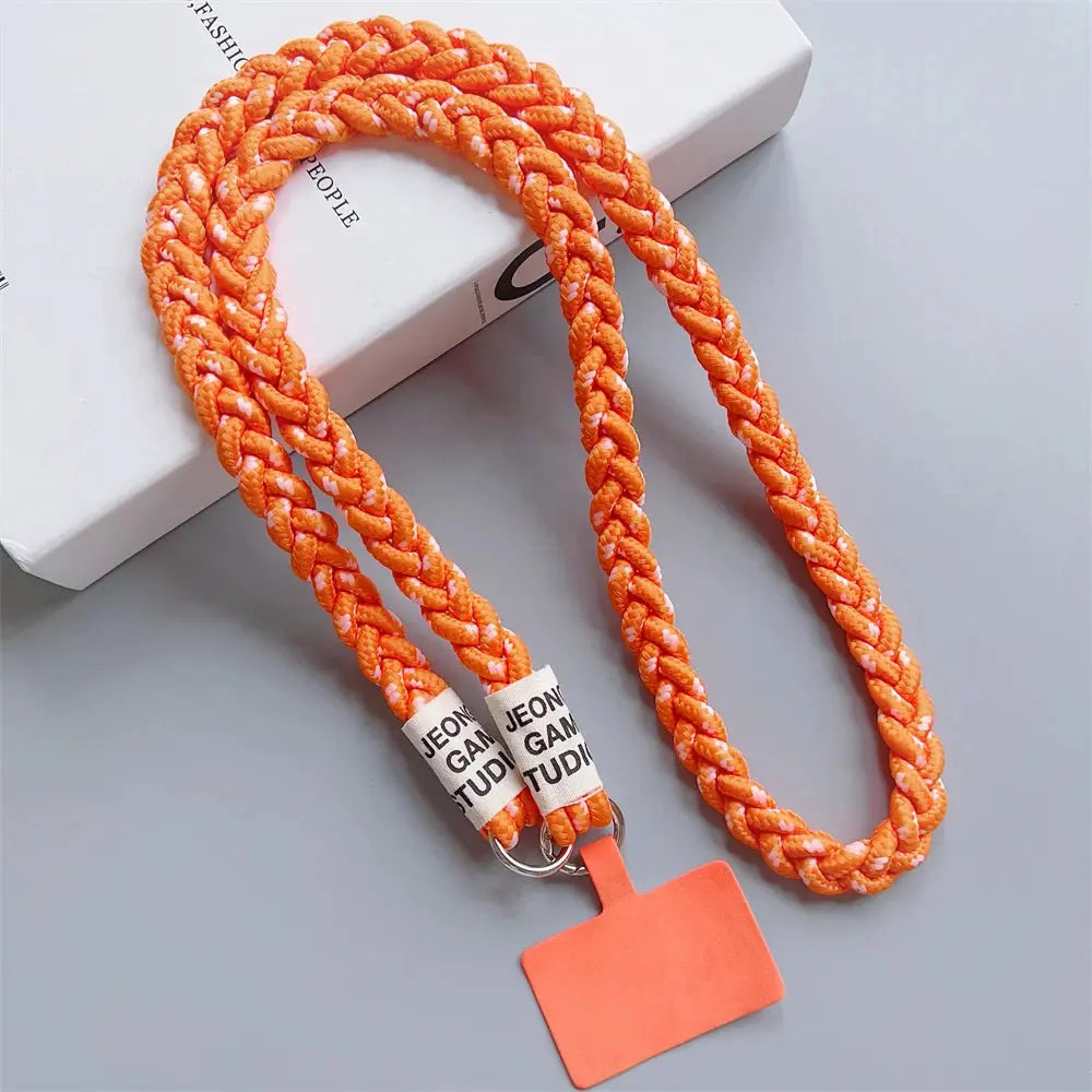 Cordon Téléphone Bandoulière Tréssée Colorée - Voyage Serein