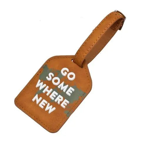 Etiquette Bagage Go Somewhere New - Voyage Serein