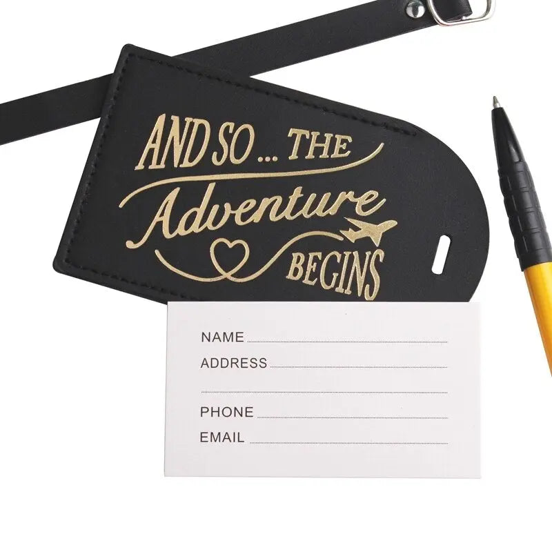 Etiquette bagage And So... The Adventure Begins - Voyage Serein