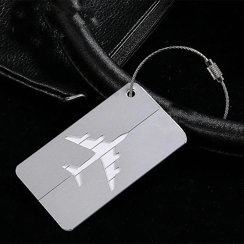 Etiquette bagage Avion Métallique - Voyage Serein