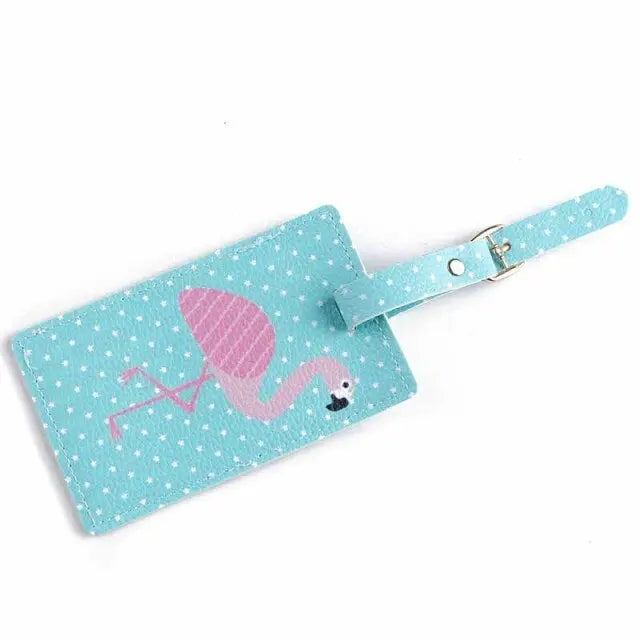 etiquette bagage flamingo