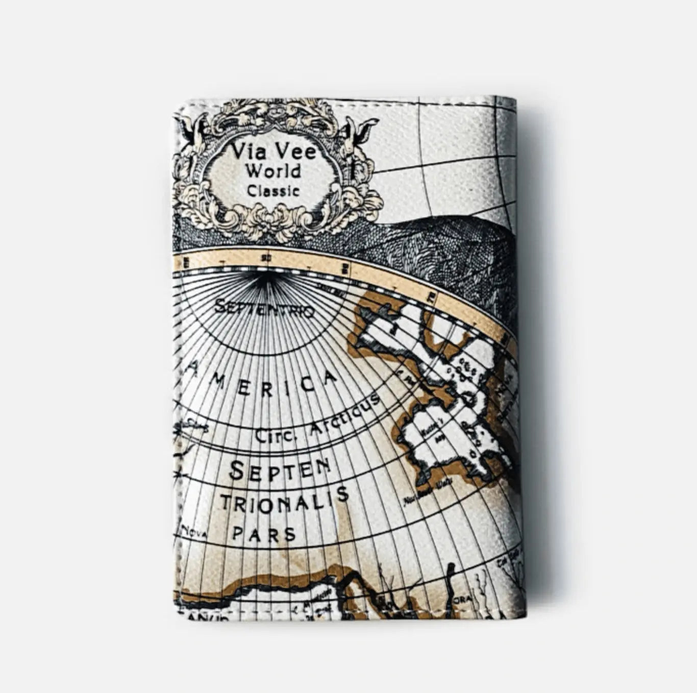 Etui Passeport Carte Antique Blanche - Voyage Serein