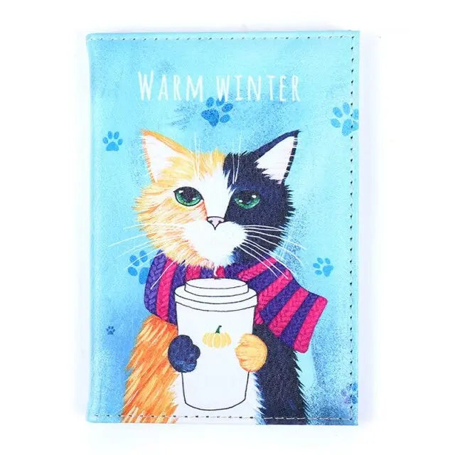 Etui Passeport Chat d'Hiver - Voyage Serein