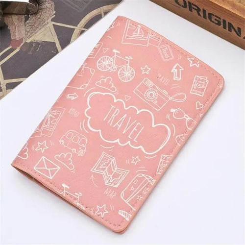 protege passeport voyage rose