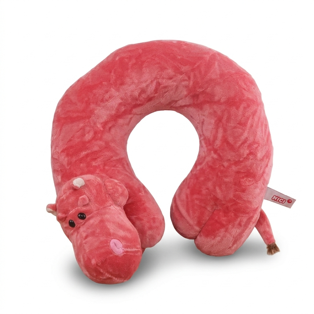 Coussin de Voyage hippopotame Rouge