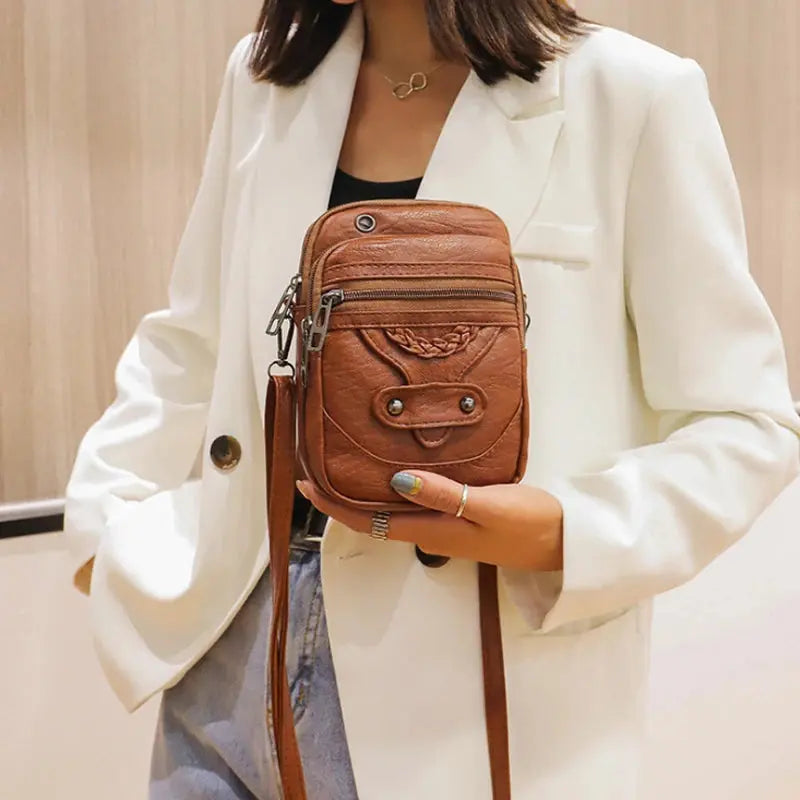 Mini Sac à Bandoulière pour Téléphone Femme Vintage - Voyage Serein