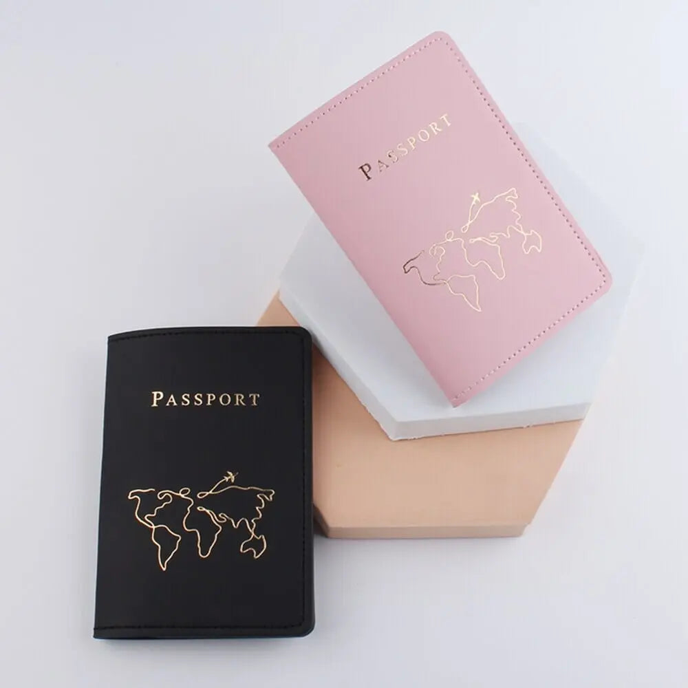 Porte Passeport Carte Du Monde Simpliste - Voyage Serein