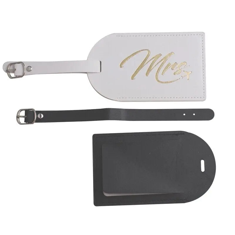 Porte Passeport et Étiquettes Valise Couple Mr & Mrs - Voyage Serein