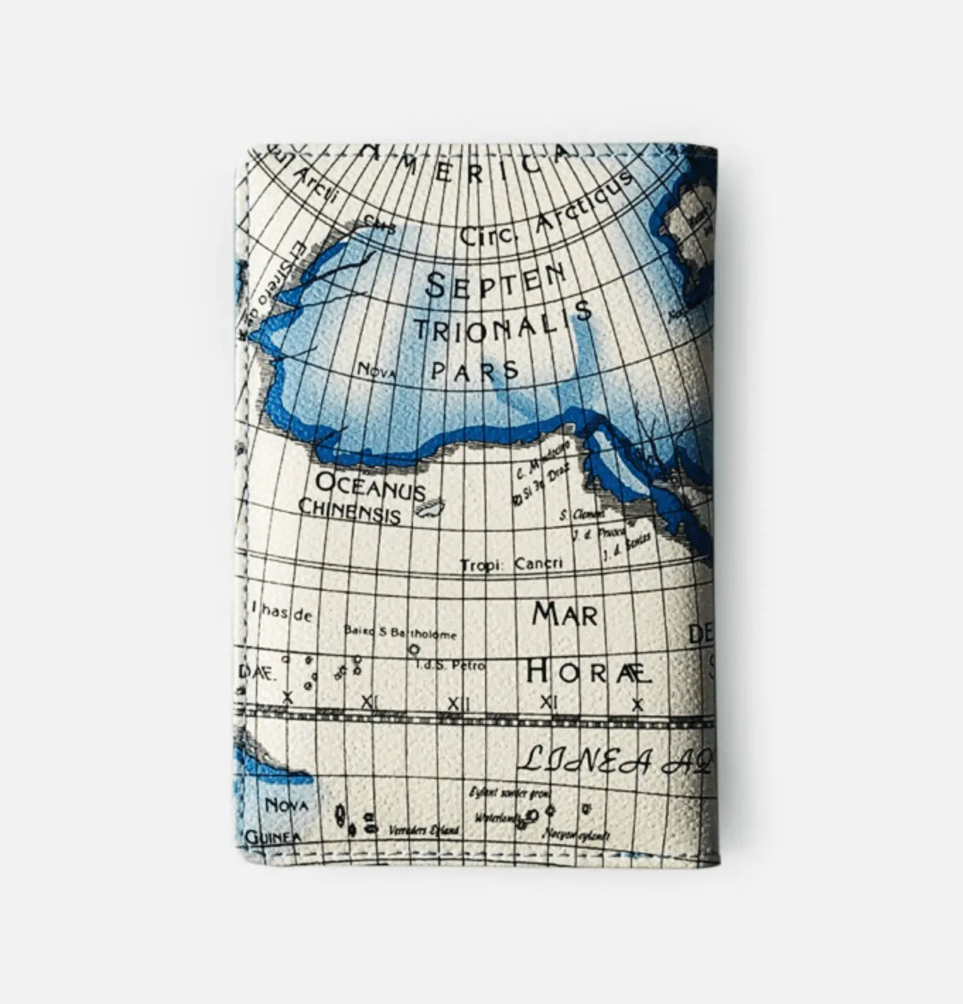 Protege Passeport Carte Antique Bleue - Voyage Serein