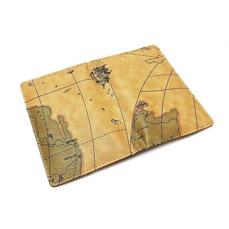 Protege Passeport Carte Antique - Voyage Serein