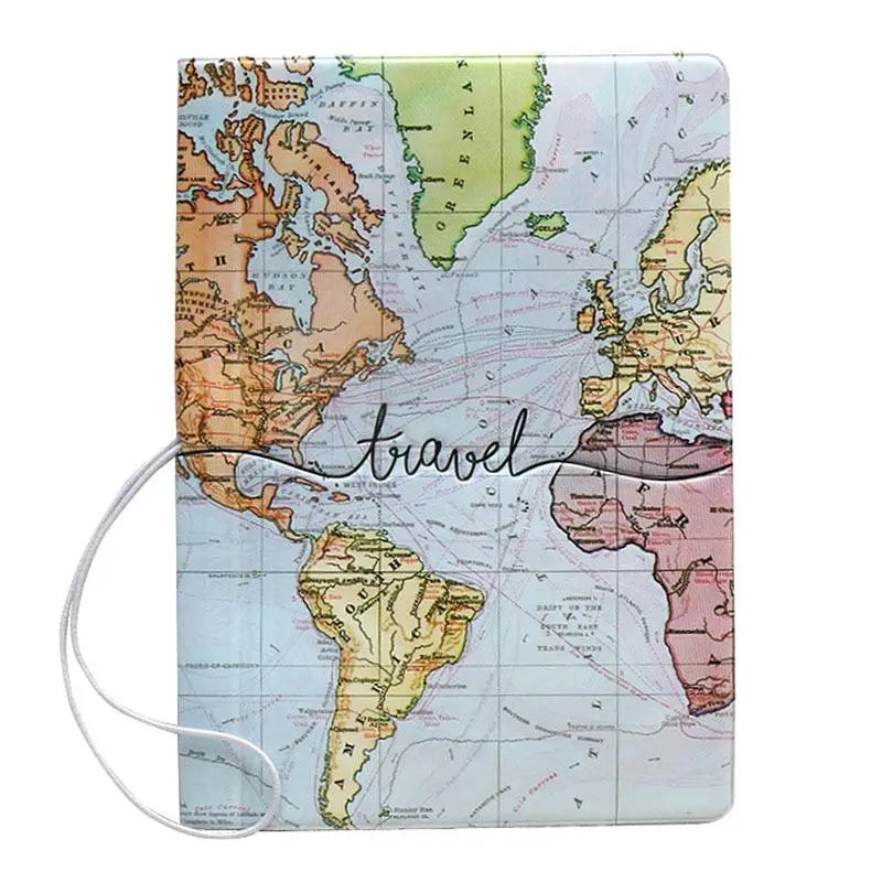 Protege Passeport Carte du Monde - Voyage Serein