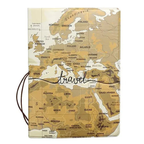 Protege Passeport Travel Marron - Voyage Serein