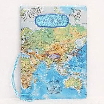 protege passeport blue world trip map