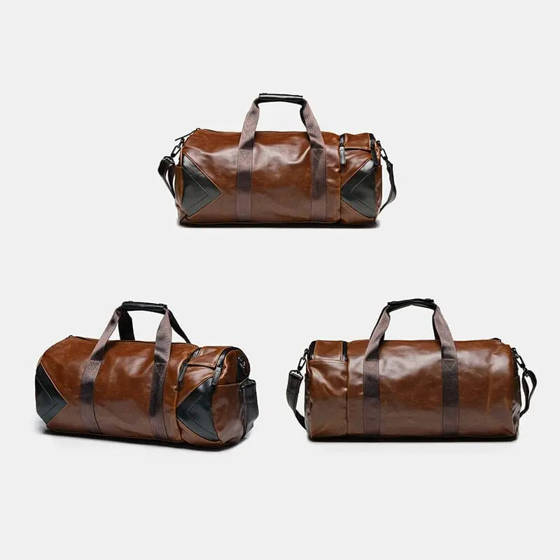 Sac de Voyage Escapade Vintage Cuir Marron - Voyage Serein