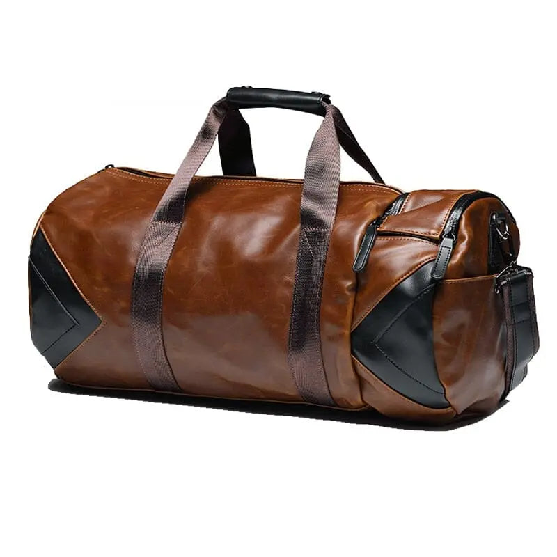 Sac de Voyage Escapade Vintage Cuir Marron - Voyage Serein