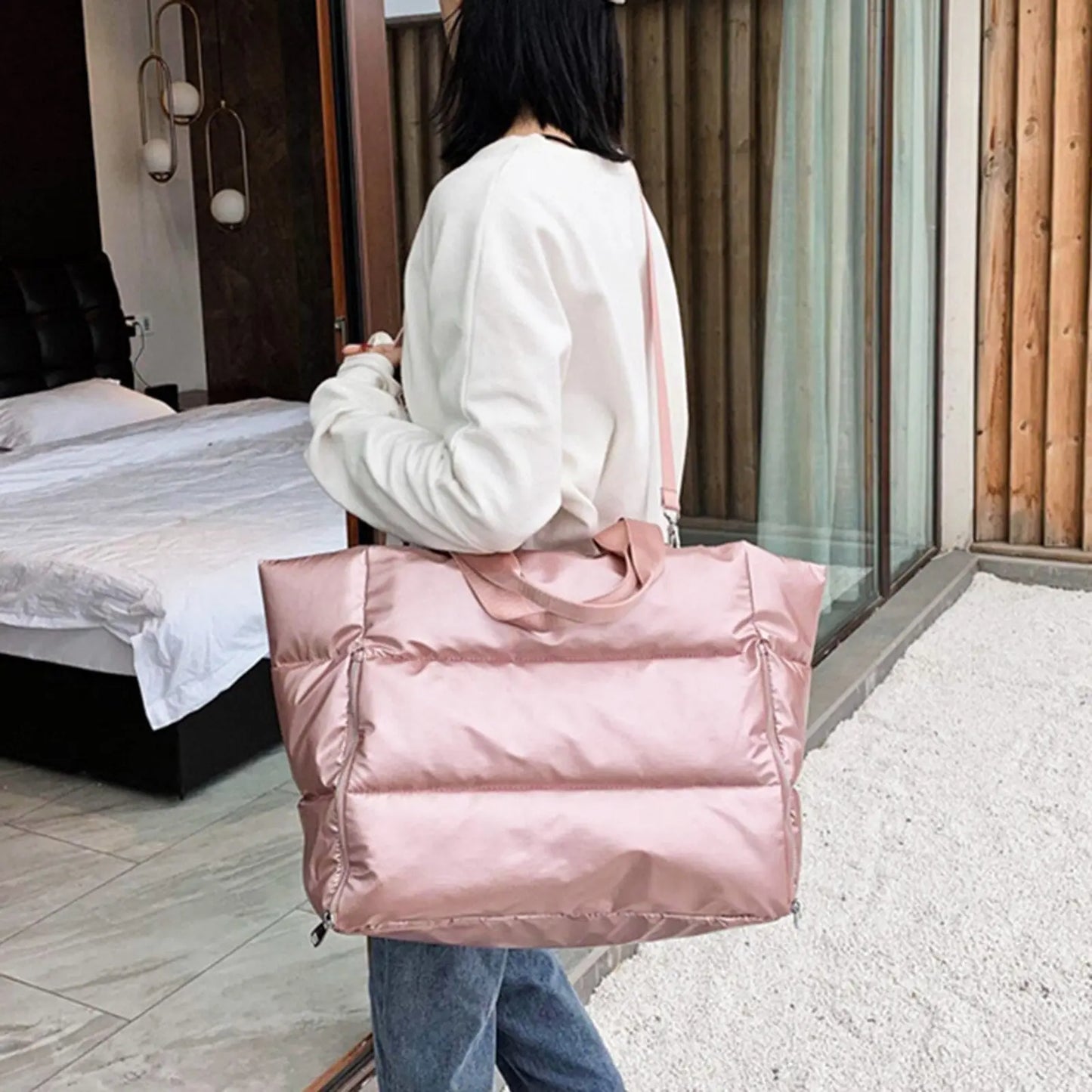 Sac de Voyage Femme Look Doudoune - Voyage Serein