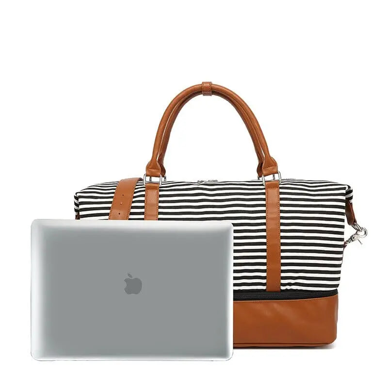Sac de Voyage Femme Rayures Marines - Voyage Serein