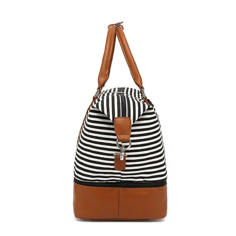 Sac de Voyage Femme Rayures Marines - Voyage Serein
