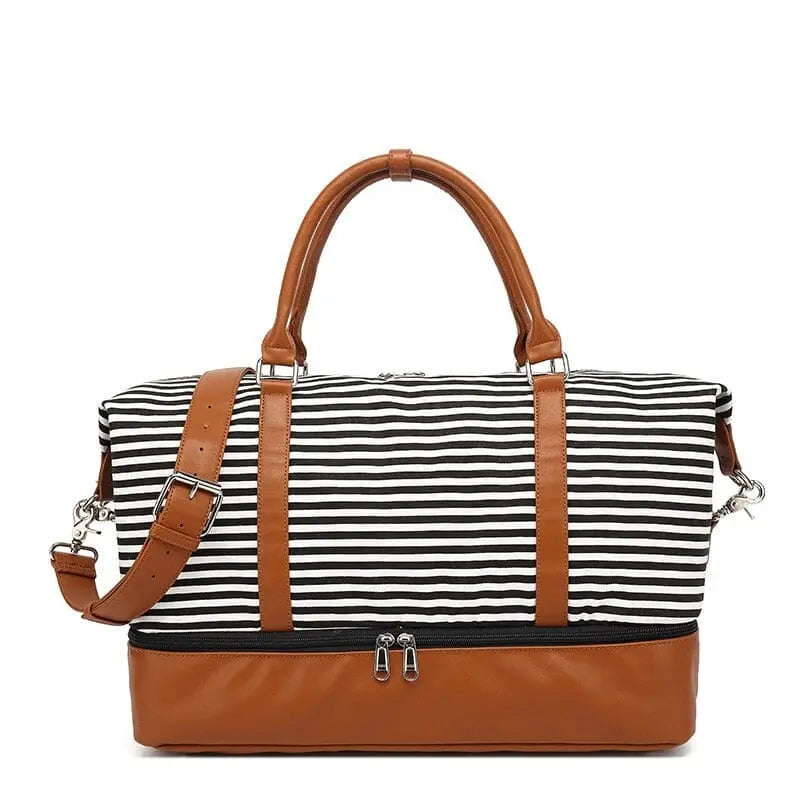 Sac de Voyage Femme Rayures Marines - Voyage Serein