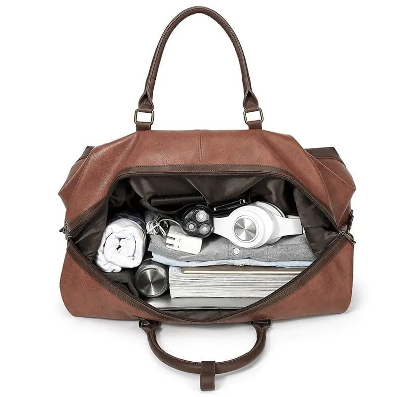 Sac de Voyage Homme Look Vintage et Chic - Voyage Serein
