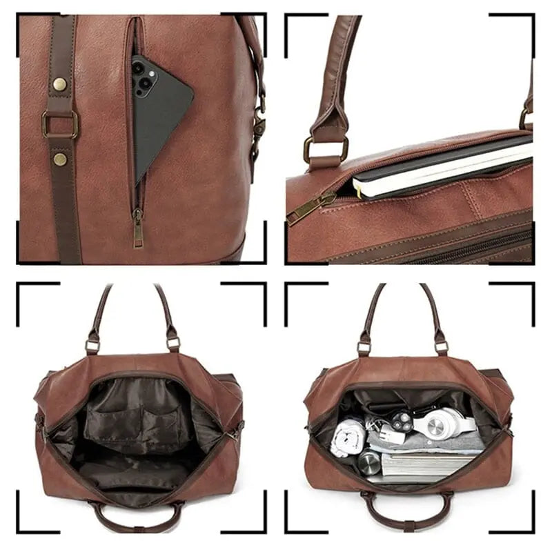 Sac de Voyage Homme Look Vintage et Chic - Voyage Serein