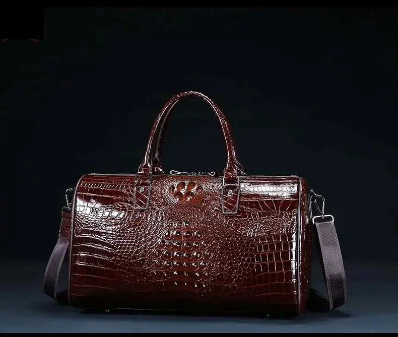Sac de Voyage Homme en cuir de Crocodile - Voyage Serein