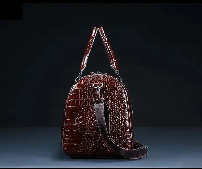 Sac de Voyage Homme en cuir de Crocodile - Voyage Serein