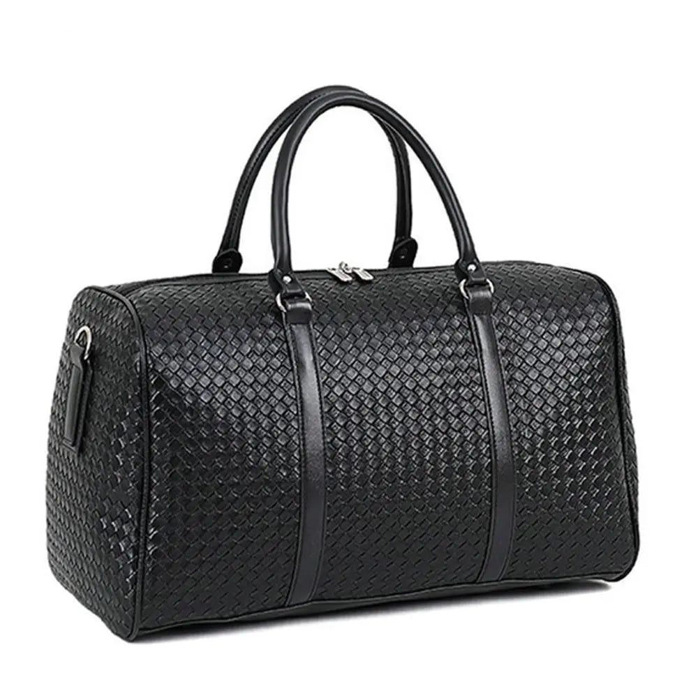 Sac de Voyage Tressé Noir - Voyage Serein