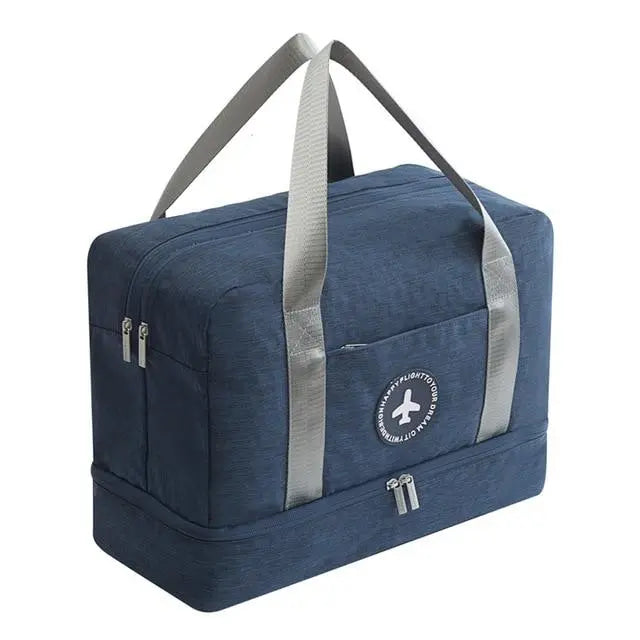sac voyage compartiment chaussures happy flight bleu marine