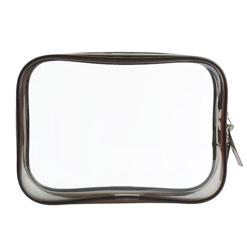 trousse toilette transparente grise