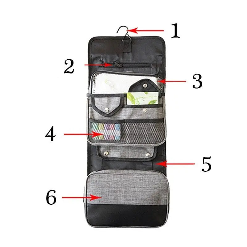 Trousse Toilette Homme À Suspendre & Dépliante - Voyage Serein