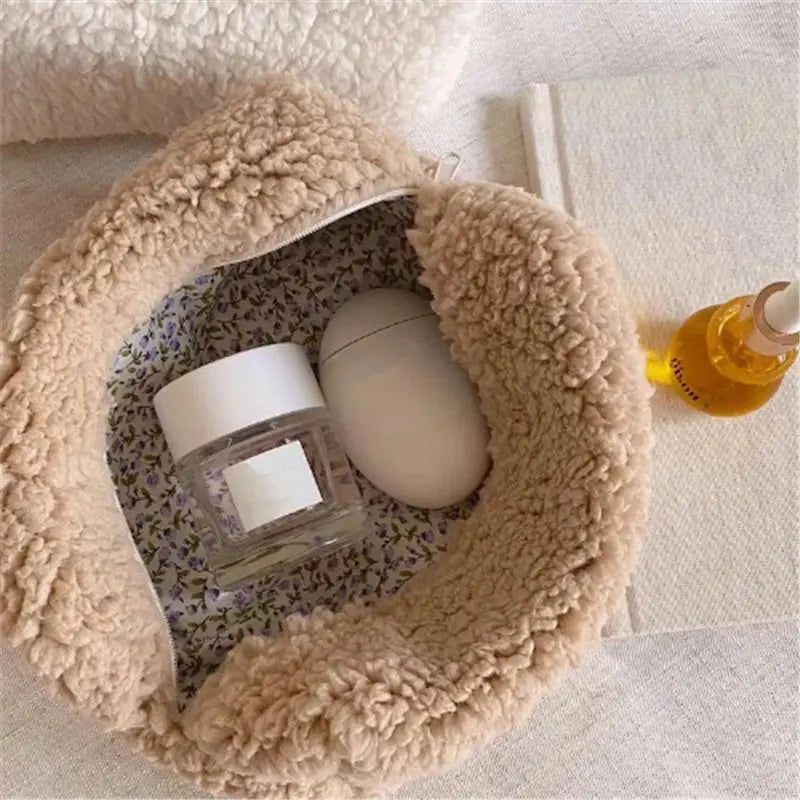 Trousse de Toilette Bebe Peluche Couleur Unie - Voyage Serein