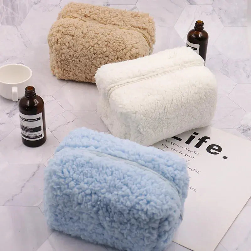 Trousse de Toilette Bebe Peluche Couleur Unie - Voyage Serein