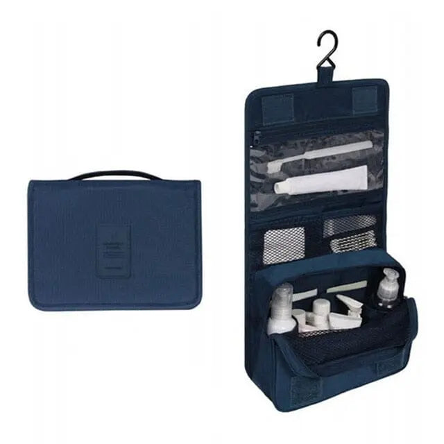 trousse de toilette a suspendre de voyage bleue marine