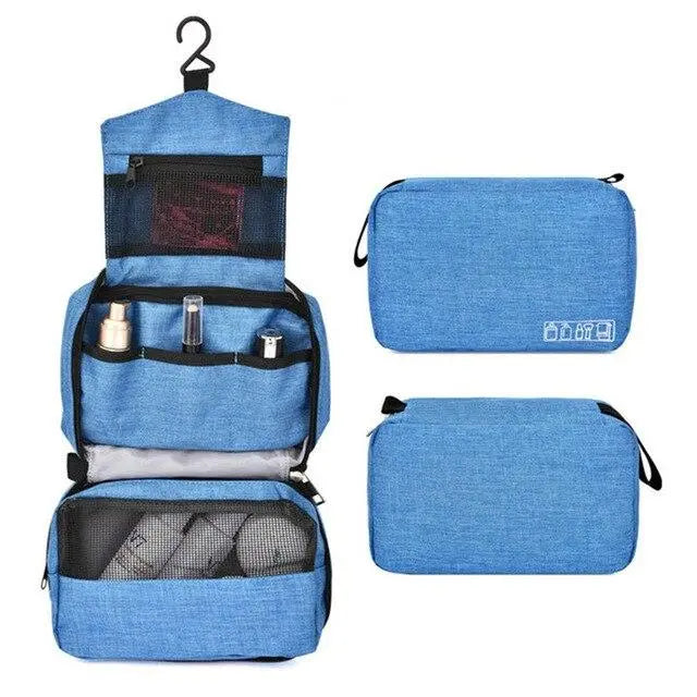Trousse de Toilette à Suspendre Look TravelBasics Bleue - Voyage Serein