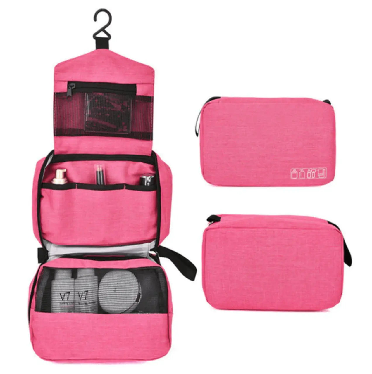 Trousse de Toilette à Suspendre Look TravelBasics Rose - Voyage Serein
