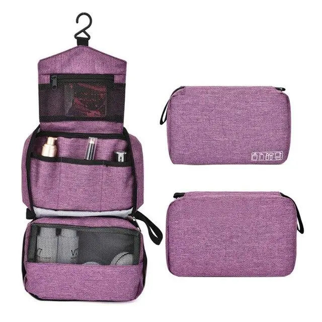 Trousse de Toilette à Suspendre Look TravelBasics Violette - Voyage Serein