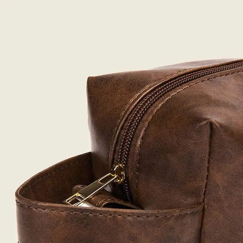 Trousse toilette Homme Vintage Initiale Personnalisée - Voyage Serein