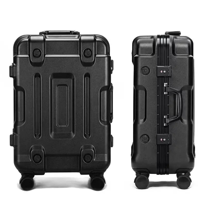 Valise Cabine Aspect Aluminium et Robuste - Voyage Serein