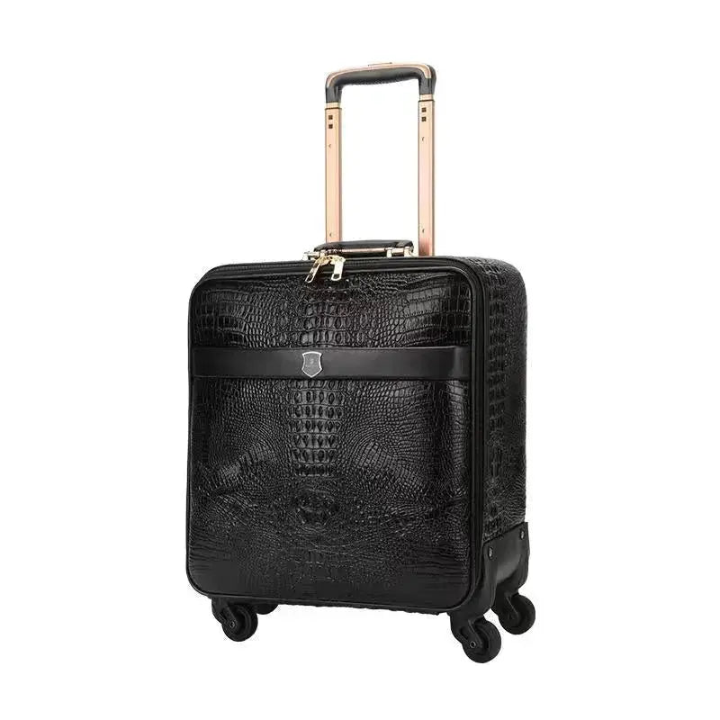Valise Cabine Aspect Peau de Crocodile - Voyage Serein