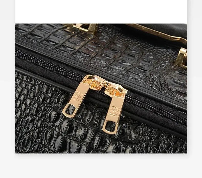 Valise Cabine Aspect Peau de Crocodile - Voyage Serein