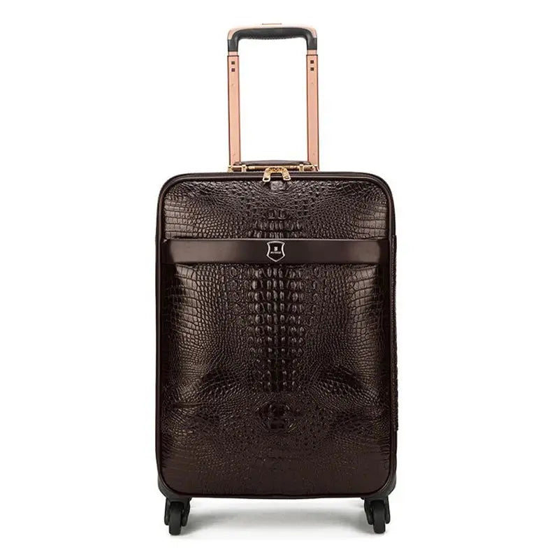 Valise Cabine Aspect Peau de Crocodile - Voyage Serein