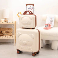 Lot de 2 Valises beiges 42*40*20cm et 30*23*15cm