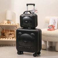 Lot de 2 Valises Noires 42*40*20cm et 30*23*15cm