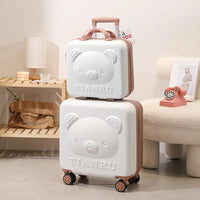 Lot de 2 Valises Blancs 42*40*20cm et 34*30*16cm