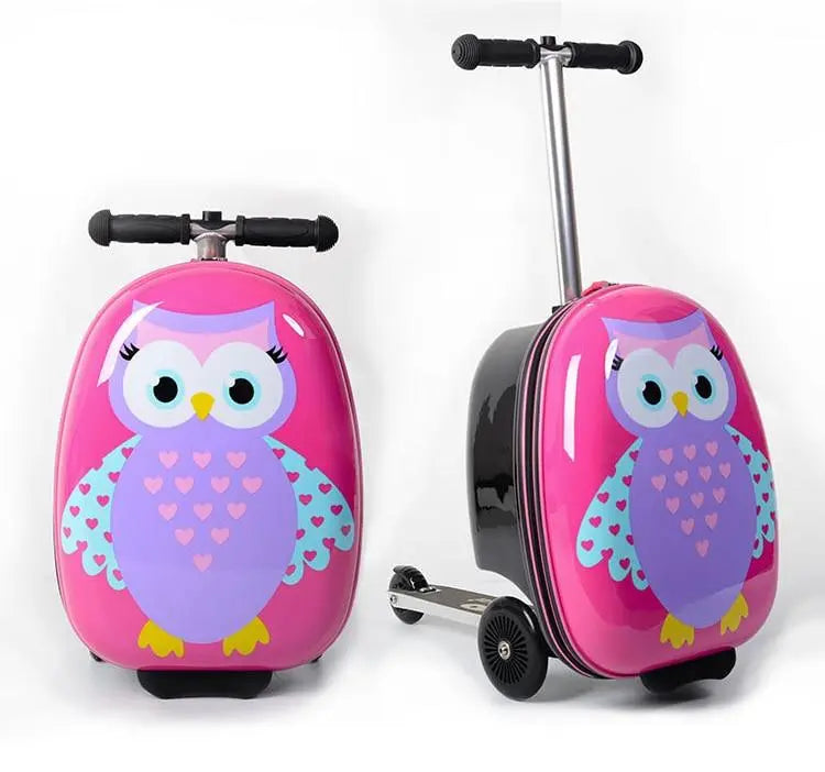 Valise Trottinette Hibou - Voyage Serein