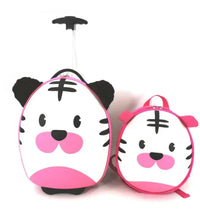 1 Valise et 1 sac à dos animaux roses