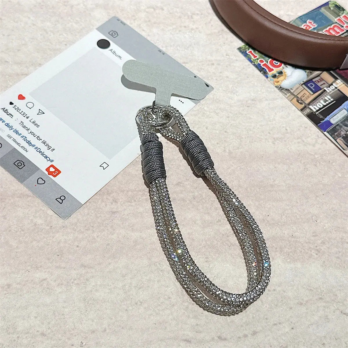 Cordon Téléphone Bandoulière Strass - Voyage Serein