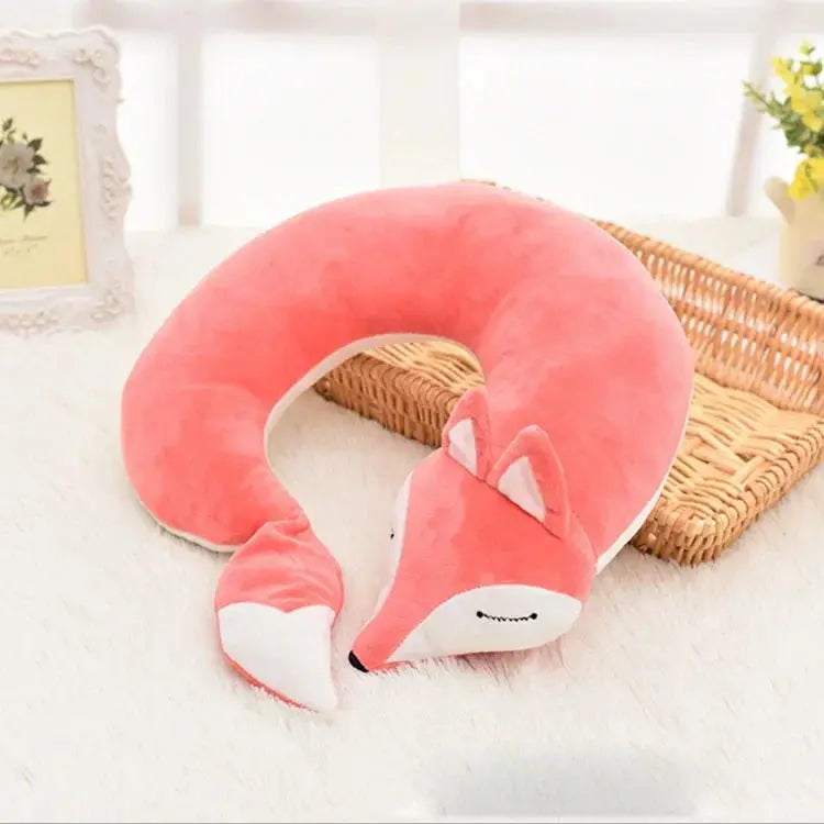 Coussin de Voyage Renard Rose - Voyage Serein